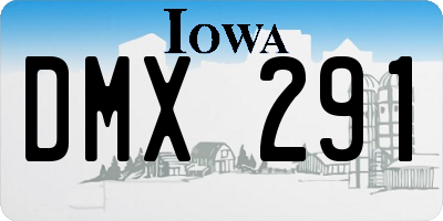 IA license plate DMX291