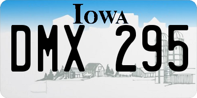 IA license plate DMX295
