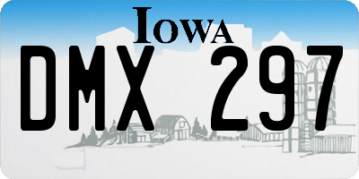 IA license plate DMX297