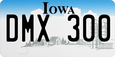 IA license plate DMX300