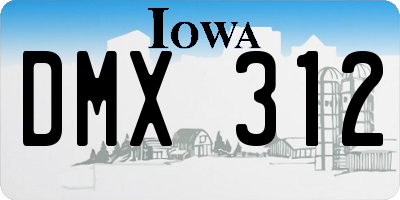 IA license plate DMX312