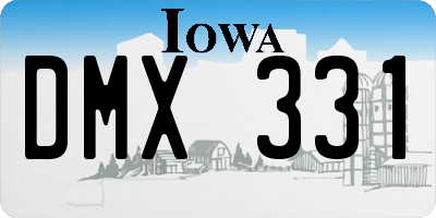 IA license plate DMX331