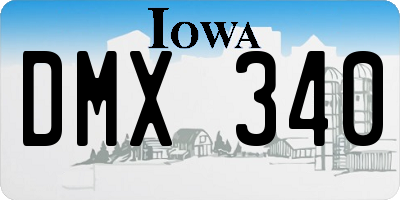 IA license plate DMX340