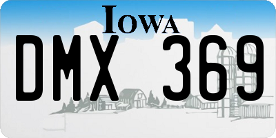 IA license plate DMX369