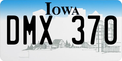 IA license plate DMX370