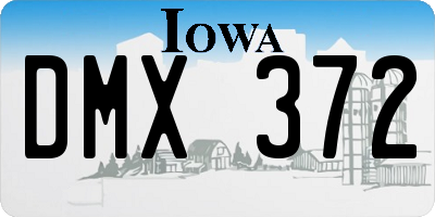 IA license plate DMX372