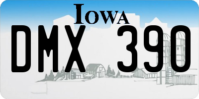IA license plate DMX390