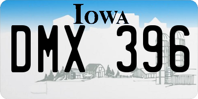 IA license plate DMX396