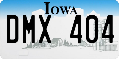 IA license plate DMX404