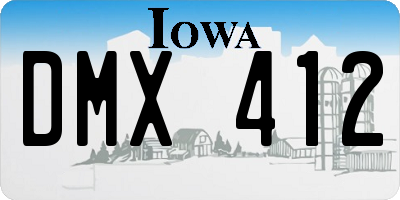 IA license plate DMX412