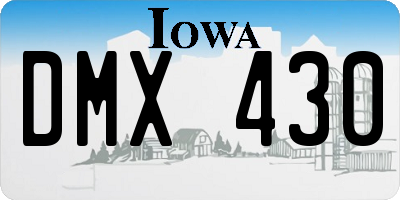 IA license plate DMX430
