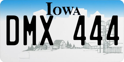 IA license plate DMX444