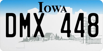 IA license plate DMX448