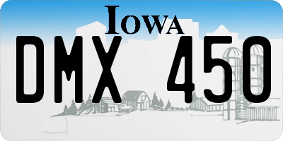 IA license plate DMX450