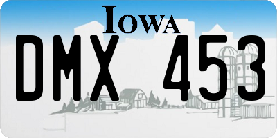 IA license plate DMX453