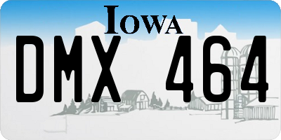 IA license plate DMX464