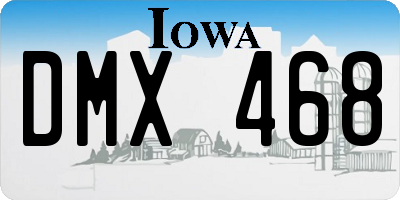 IA license plate DMX468