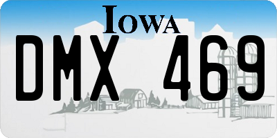 IA license plate DMX469