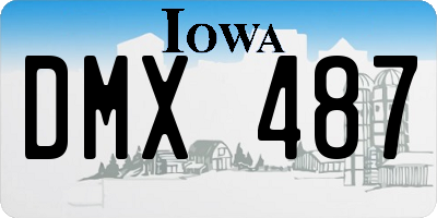 IA license plate DMX487