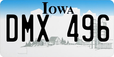 IA license plate DMX496
