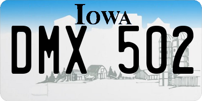 IA license plate DMX502