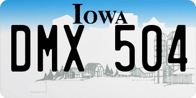 IA license plate DMX504