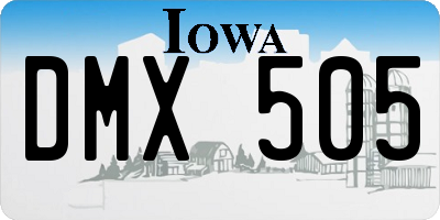 IA license plate DMX505