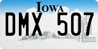 IA license plate DMX507