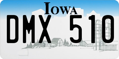 IA license plate DMX510