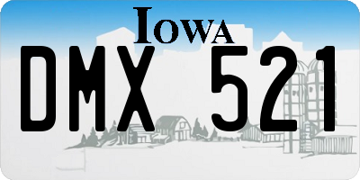 IA license plate DMX521