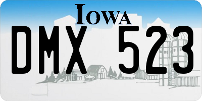 IA license plate DMX523