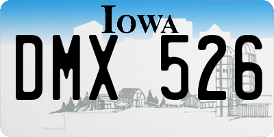 IA license plate DMX526