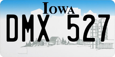 IA license plate DMX527