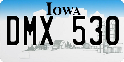 IA license plate DMX530