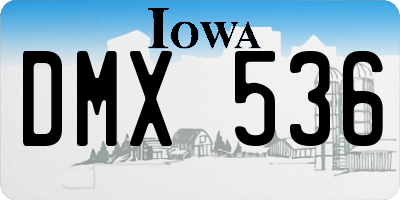 IA license plate DMX536