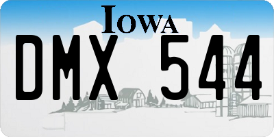 IA license plate DMX544