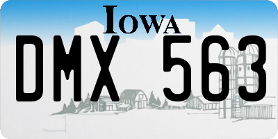 IA license plate DMX563