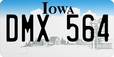 IA license plate DMX564