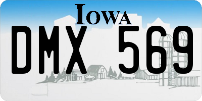 IA license plate DMX569