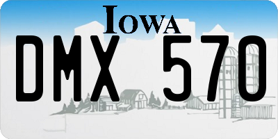 IA license plate DMX570