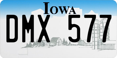 IA license plate DMX577