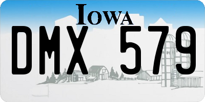 IA license plate DMX579