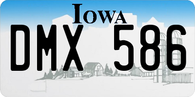 IA license plate DMX586