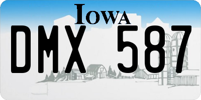 IA license plate DMX587