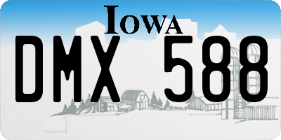 IA license plate DMX588