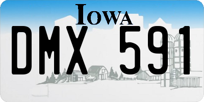 IA license plate DMX591