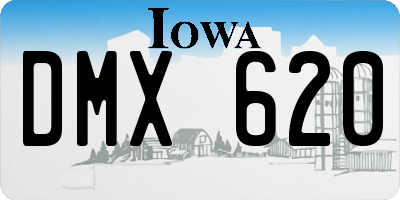 IA license plate DMX620