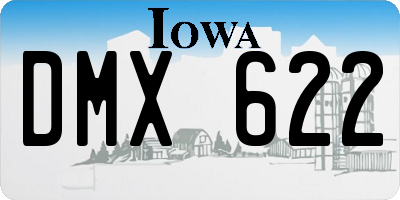 IA license plate DMX622
