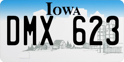 IA license plate DMX623