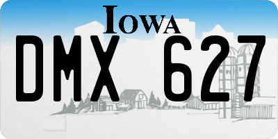 IA license plate DMX627